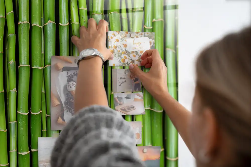 Bambusová magnetická nástěnná tabule