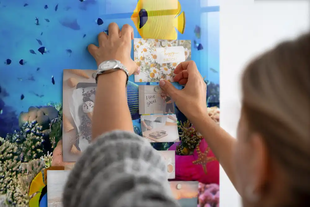 Skleněná magnetická tabule s motivem podvodního světa