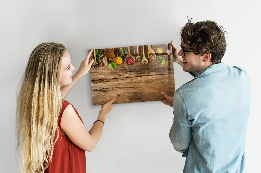 Magnetická tabule na zeď s motivem koření na lžičkách