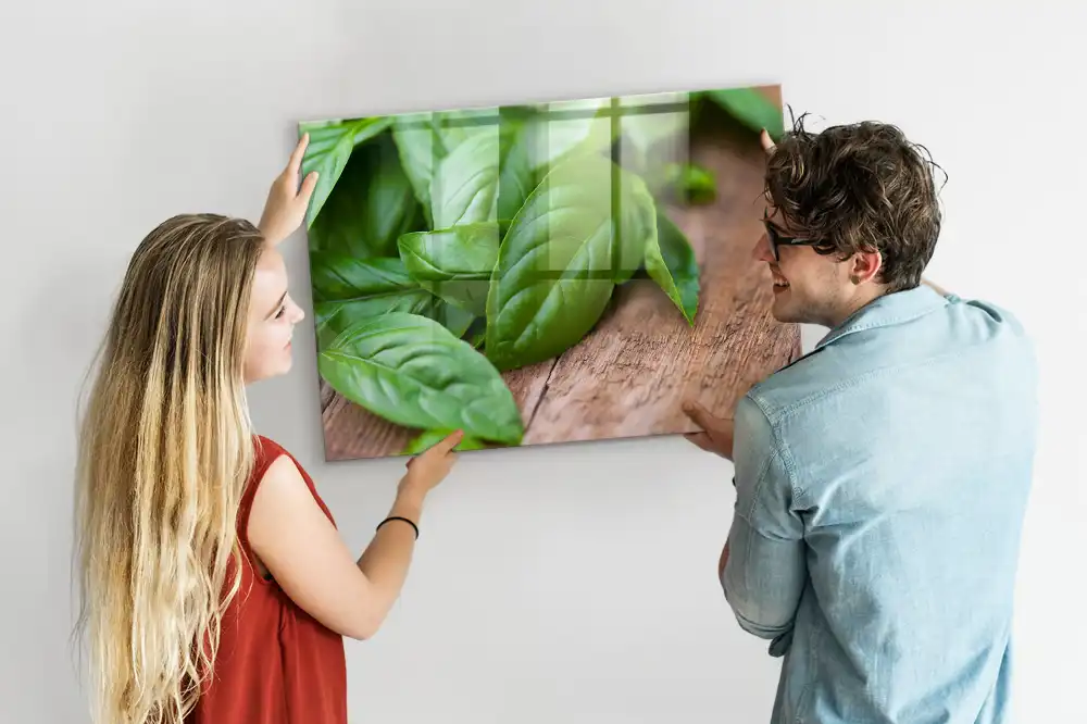 Skleněná magnetická tabule v barvě zelená bazalka