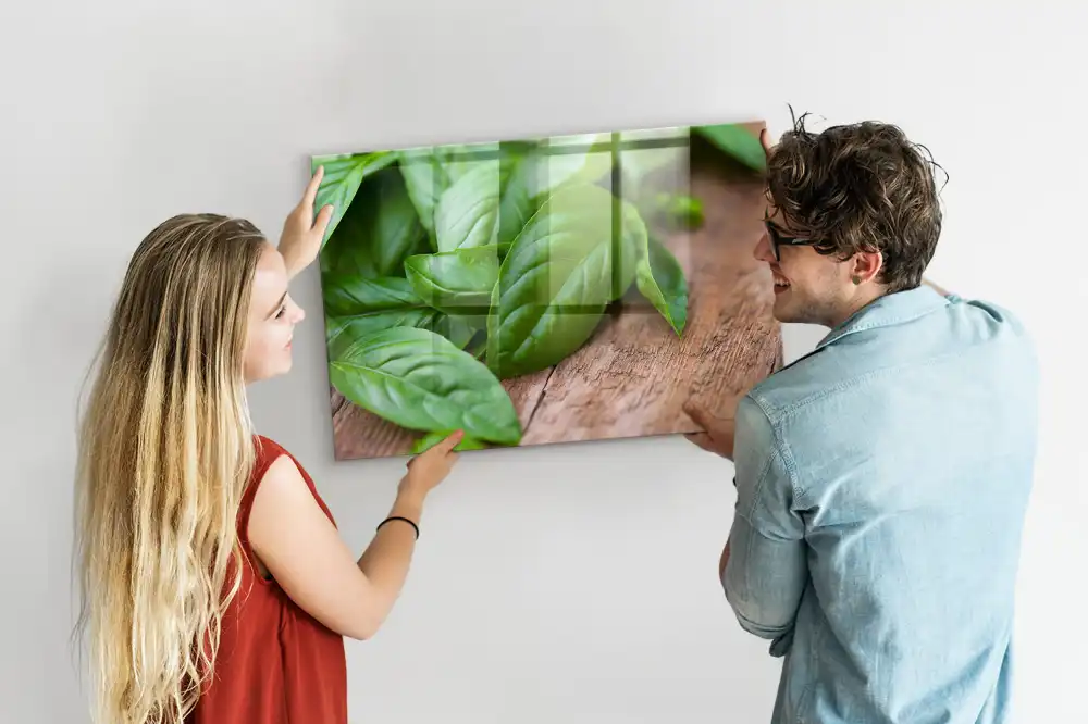 Skleněná magnetická tabule v barvě zelená bazalka