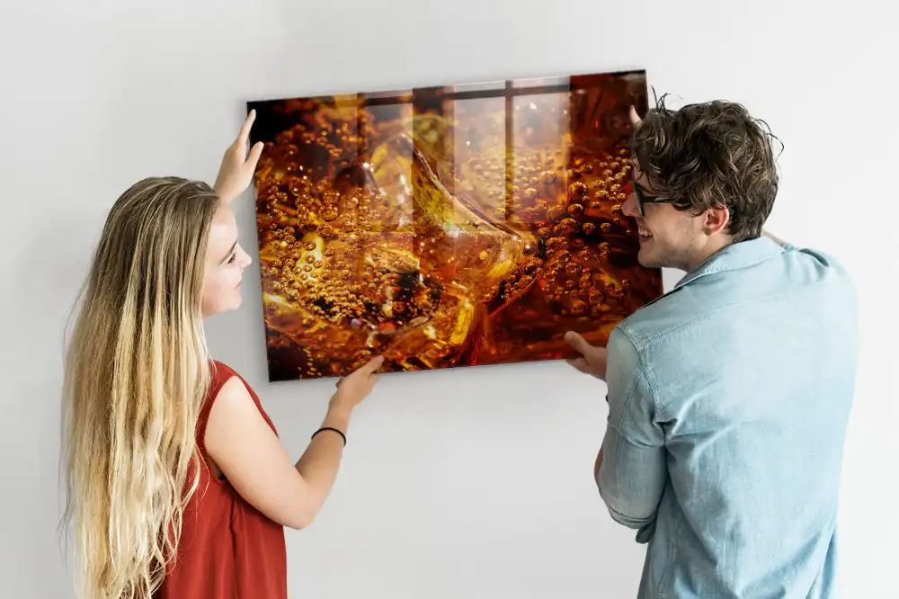 Skleněná magnetická tabule s motivem nápoje