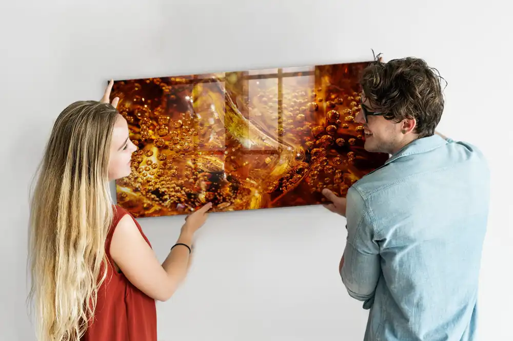 Skleněná magnetická tabule s motivem nápoje