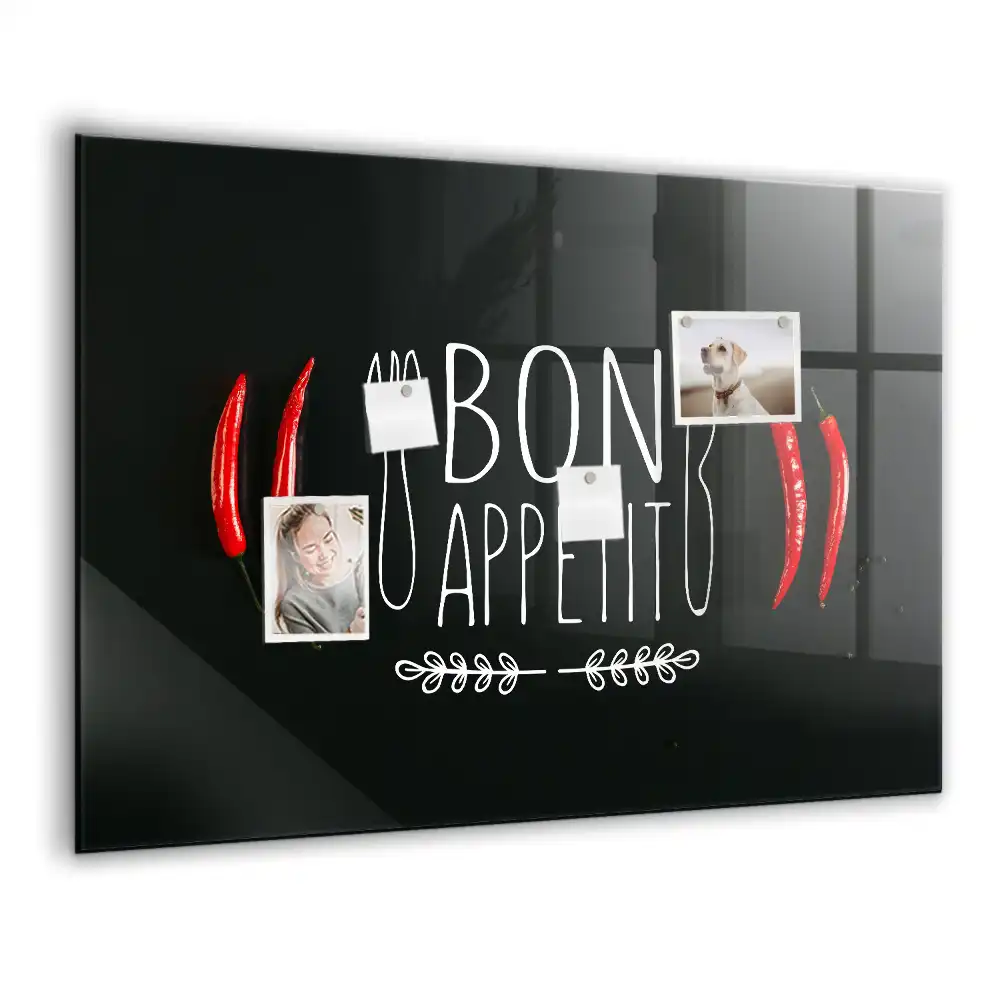 Magnetická tabule s nápisem Bon Appetit