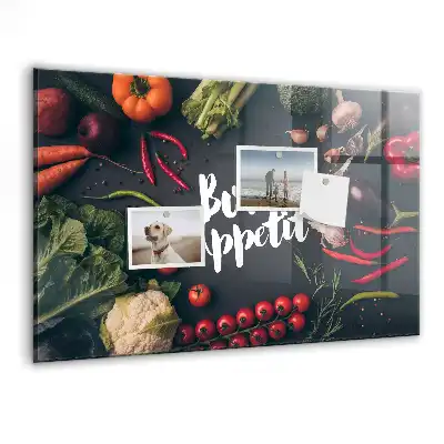 Magnetická nástěnná tabule s nápisem Bon Appétit