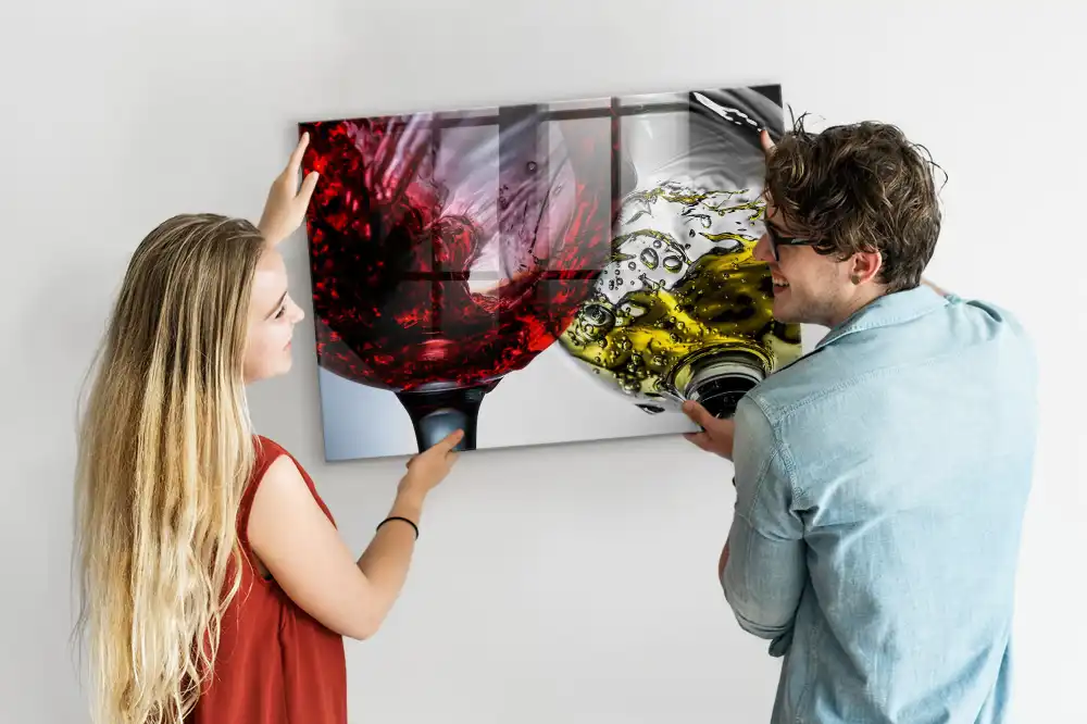 Skleněná magnetická tabule s motivem vína