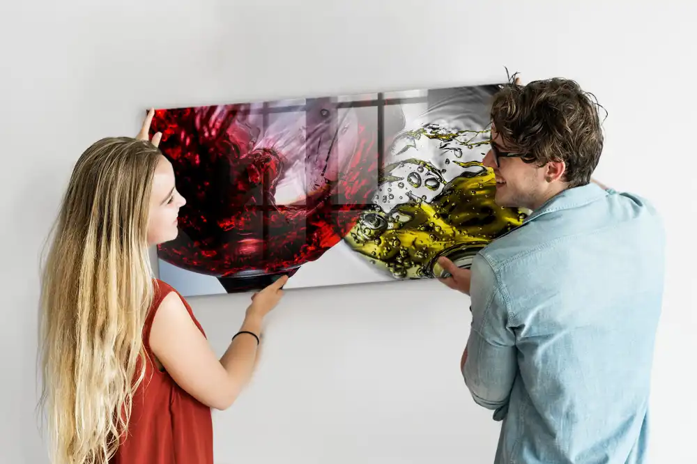 Skleněná magnetická tabule s motivem vína