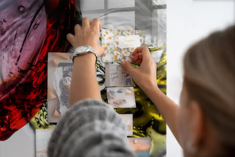 Skleněná magnetická tabule s motivem vína