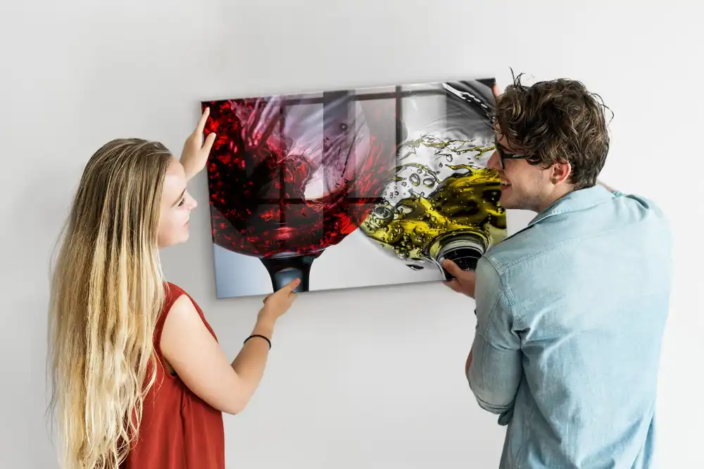 Skleněná magnetická tabule s motivem vína