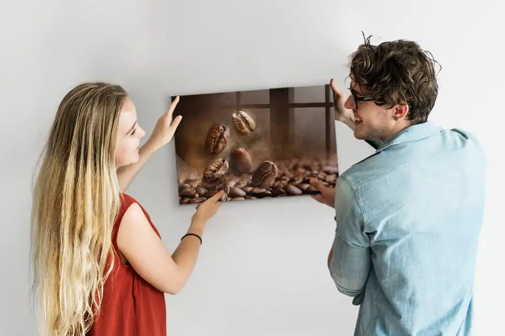 Magnetická tabule na zeď motiv kávová zrna