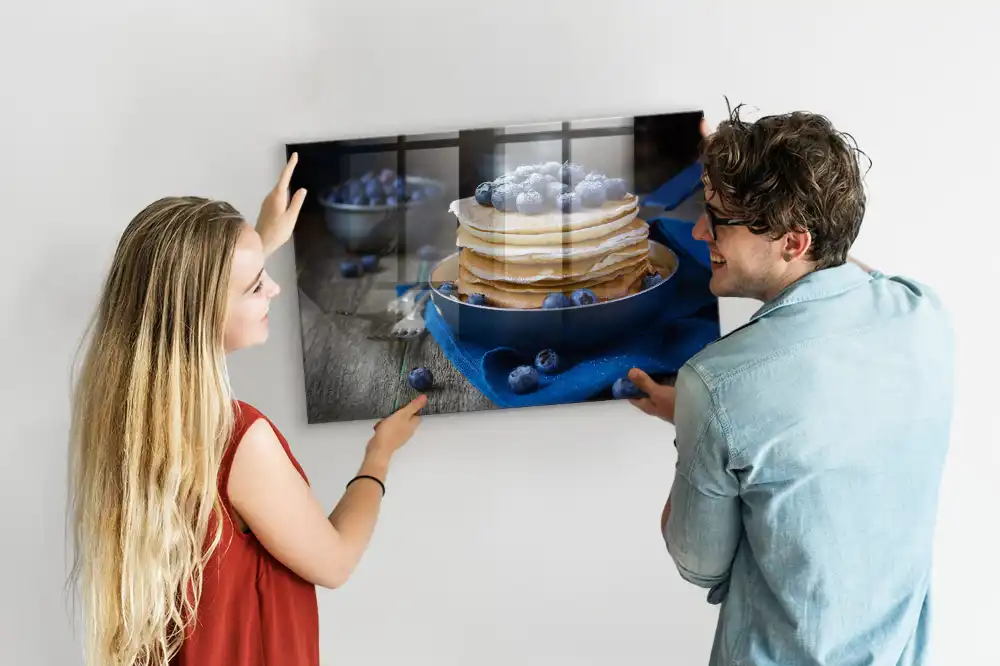 Skleněná magnetická tabule s motivem nadýchaných palačinek