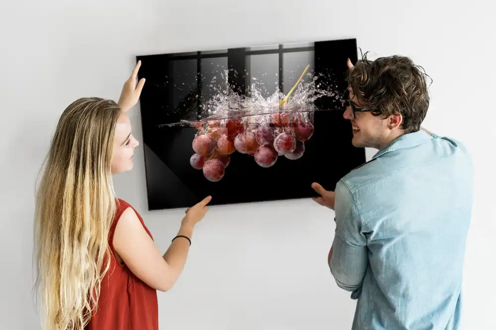 Skleněná magnetická tabule s motivem vinné révy