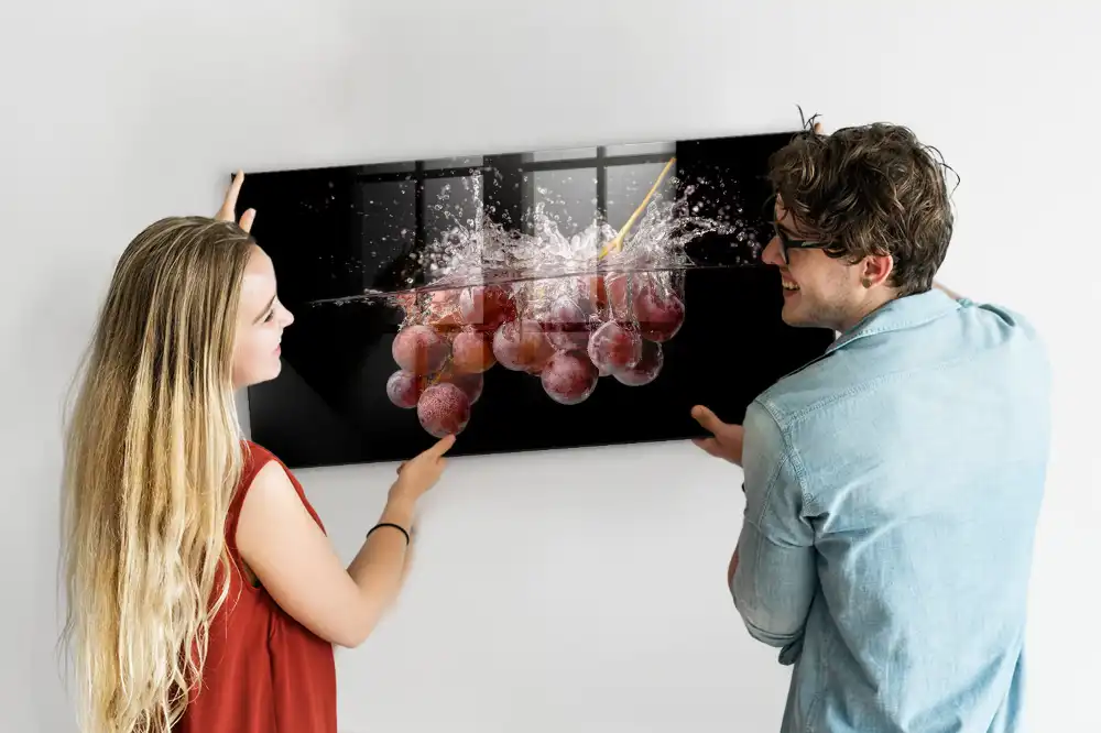 Skleněná magnetická tabule s motivem vinné révy