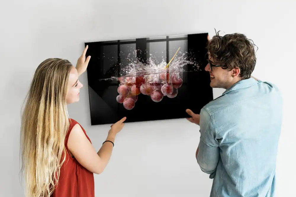 Skleněná magnetická tabule s motivem vinné révy