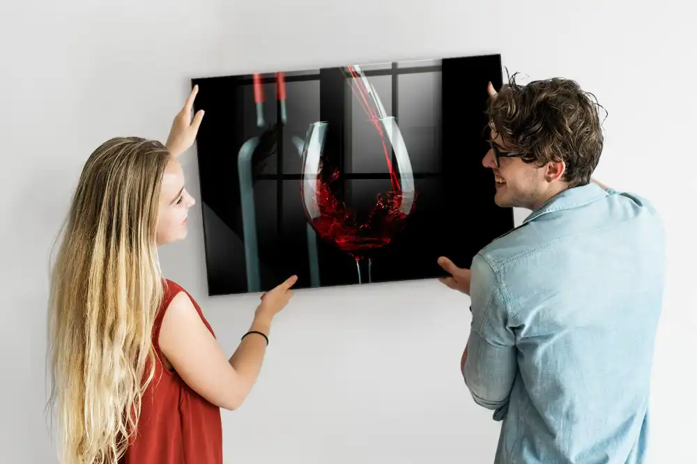 Magnetická tabule s motivem nápoje ve skle