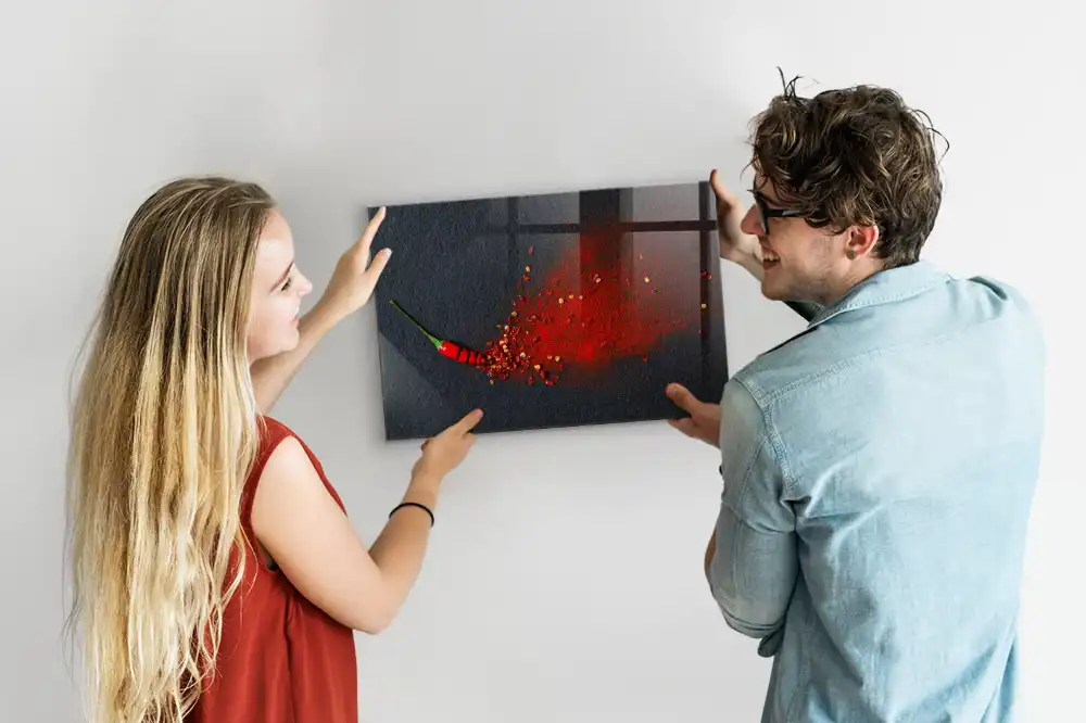 Skleněná magnetická tabule mleté chilli