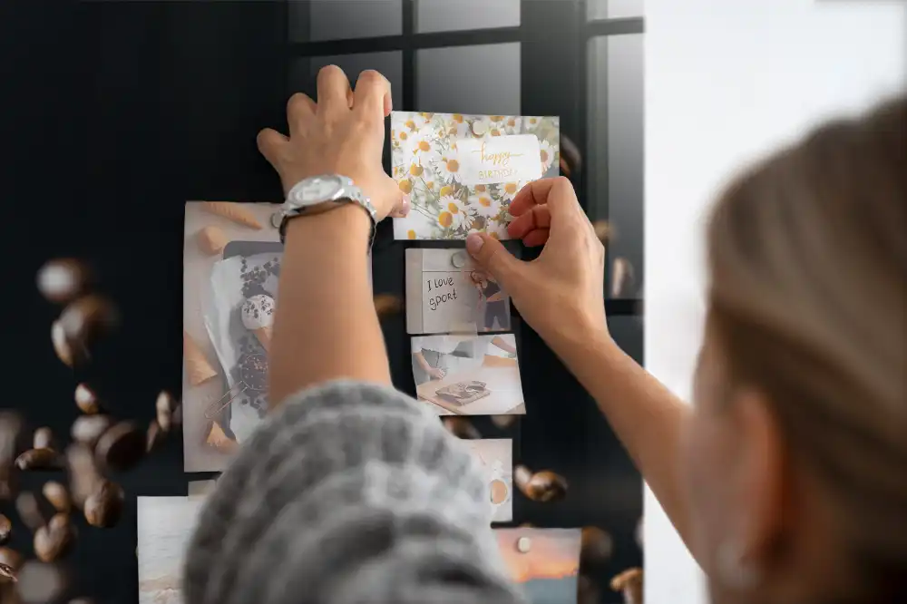 Magnetická tabule na zeď motiv kávová zrna