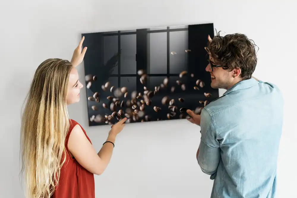 Magnetická tabule na zeď motiv kávová zrna