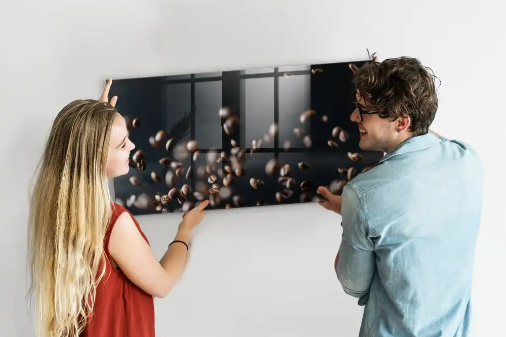 Magnetická tabule na zeď motiv kávová zrna