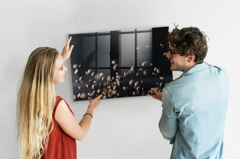 Magnetická tabule na zeď motiv kávová zrna
