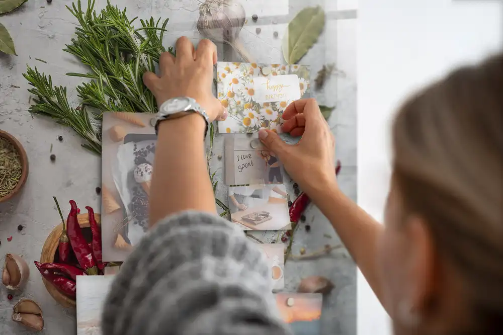 Skleněná magnetická tabule s motivem kořeninových bylin