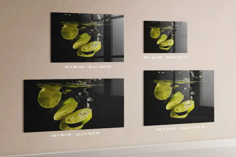 Magnetická tabule na zeď s motivem kyselých citrusů