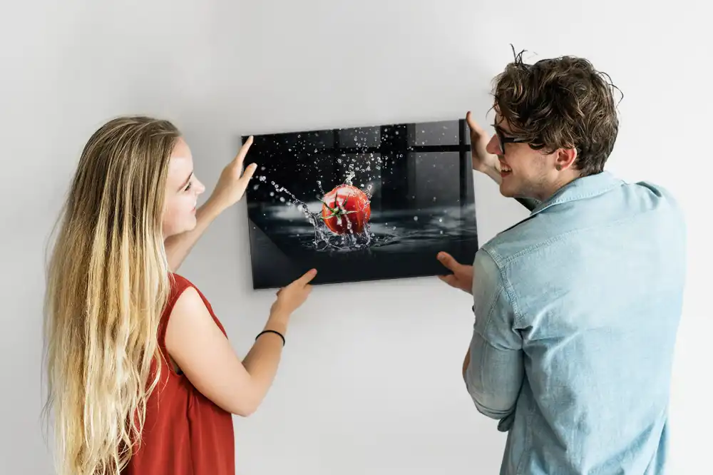 Skleněná magnetická tabule s motivem červené zeleniny