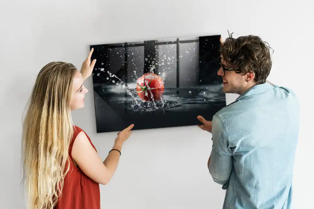 Skleněná magnetická tabule s motivem červené zeleniny