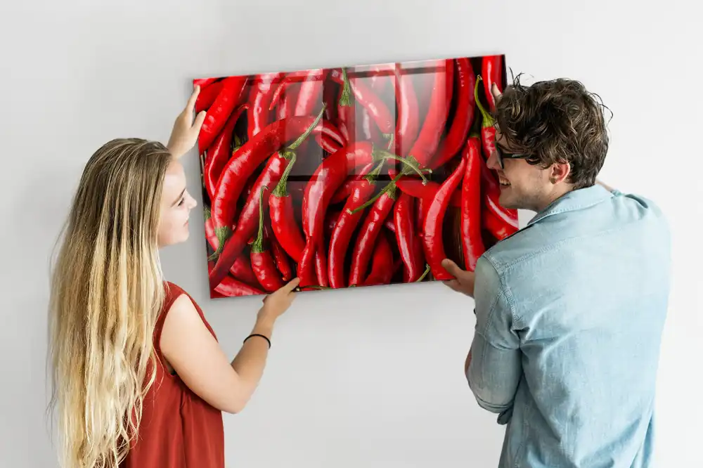 Magnetická tabule s motivem pikantních paprik
