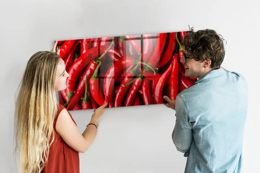 Magnetická tabule s motivem pikantních paprik