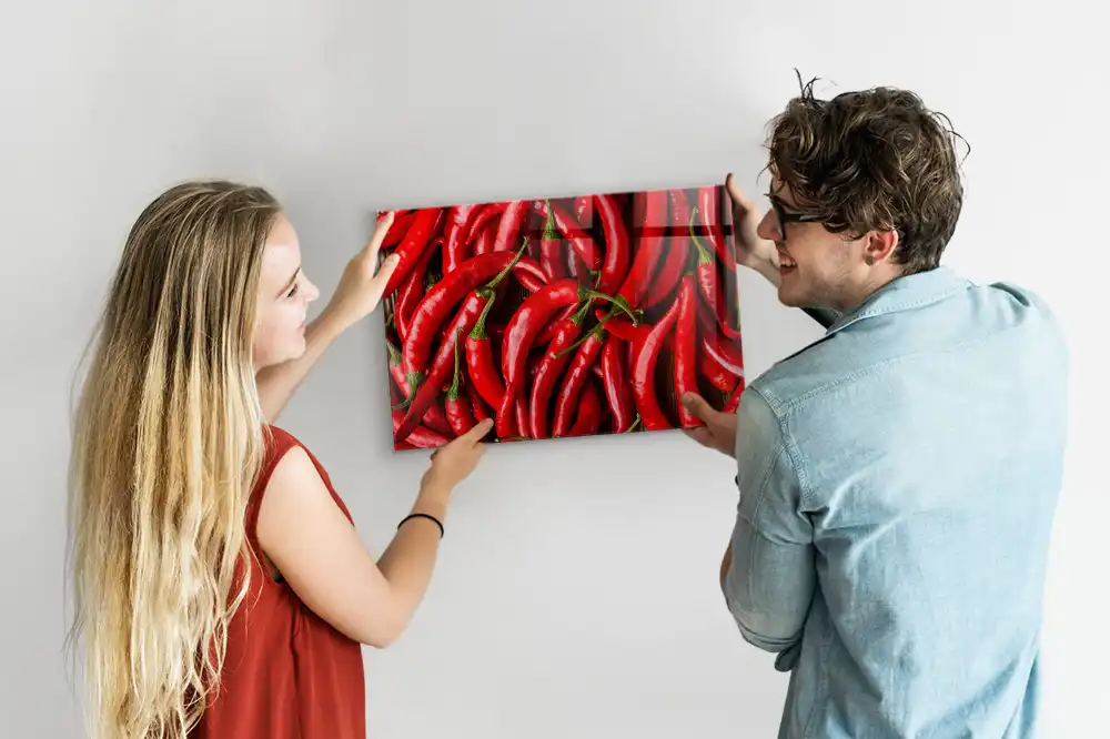 Magnetická tabule s motivem pikantních paprik