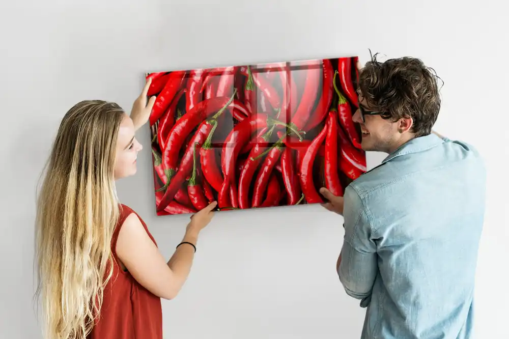 Magnetická tabule s motivem pikantních paprik