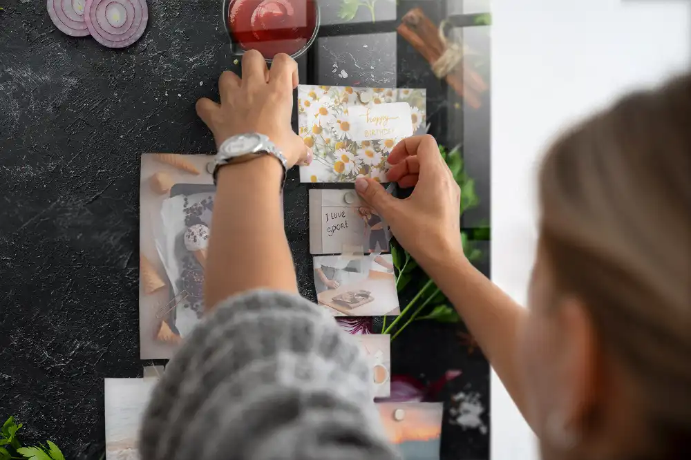 Magnetická tabule na zeď se vzorem zeleniny na kuchyňské lince