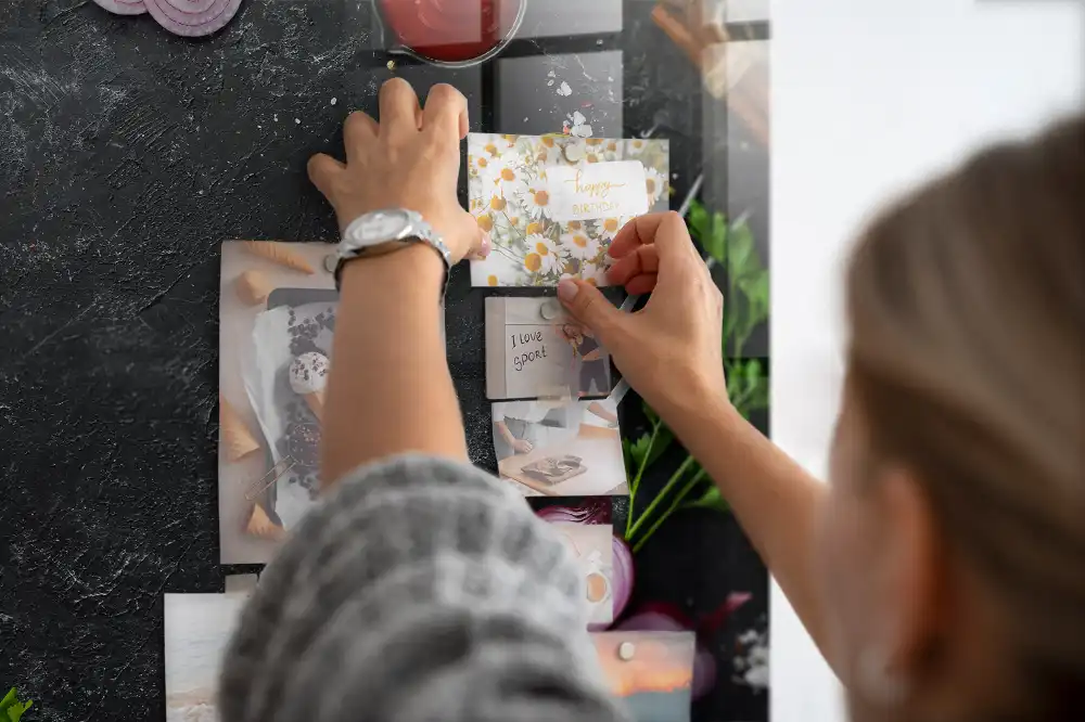 Magnetická tabule na zeď se vzorem zeleniny na kuchyňské lince