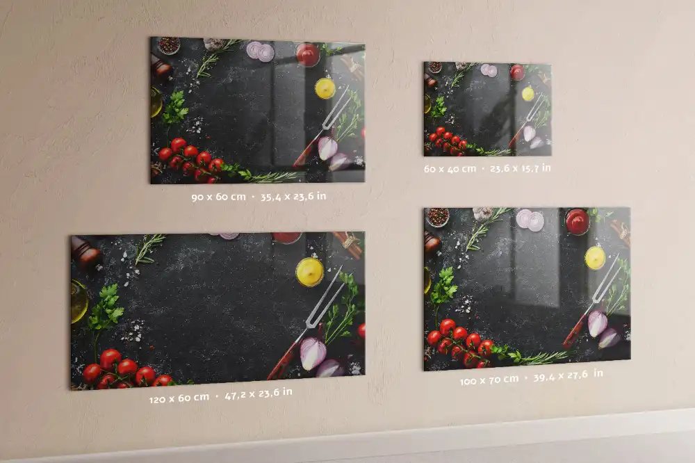 Magnetická tabule na zeď se vzorem zeleniny na kuchyňské lince