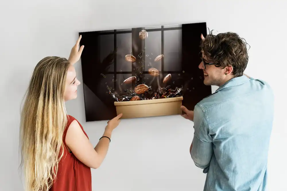 Skleněná magnetická tabule s motivem pařícího se odvaru