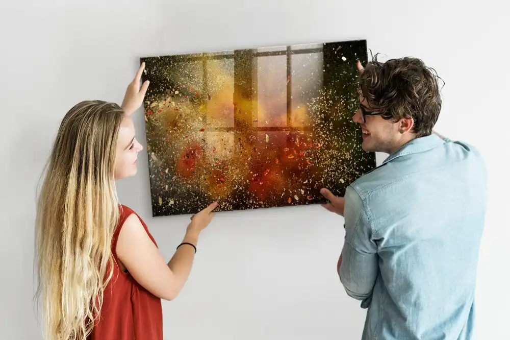 Magnetická tabule s motivem abstrakce koření