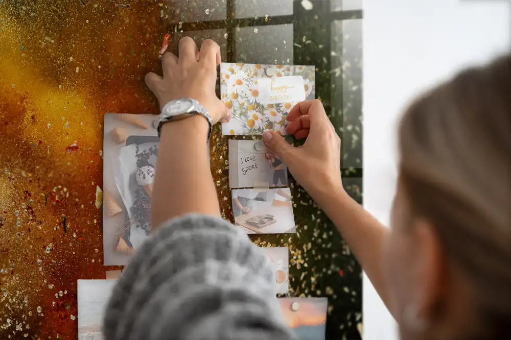 Magnetická tabule s motivem abstrakce koření