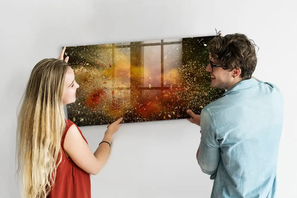Magnetická tabule s motivem abstrakce koření