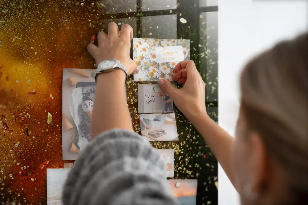 Magnetická tabule s motivem abstrakce koření