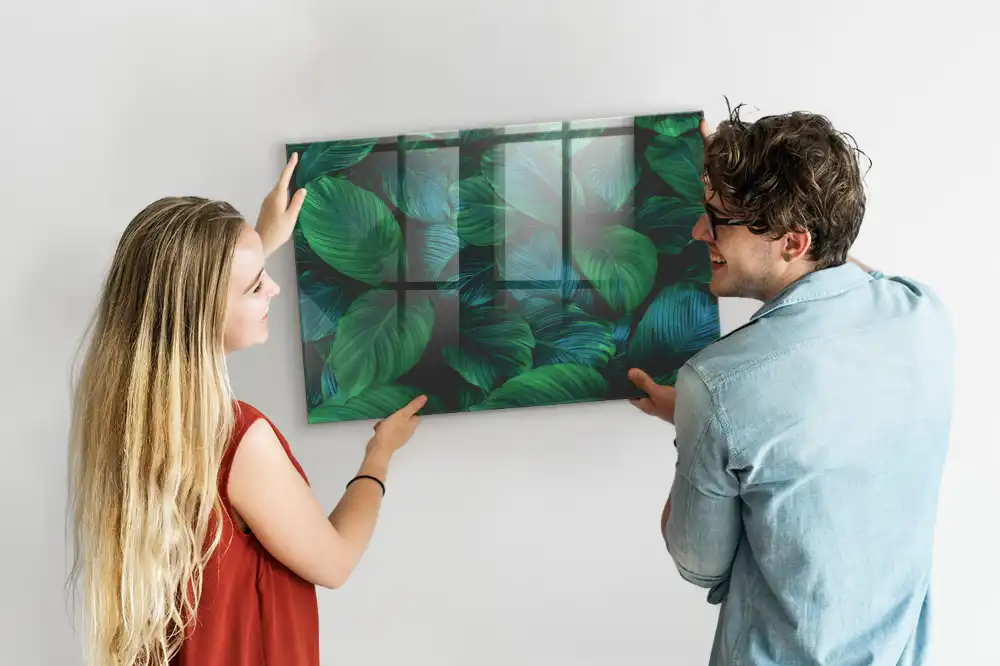 Magnetická tabule na zeď s motivem listnaté flóry