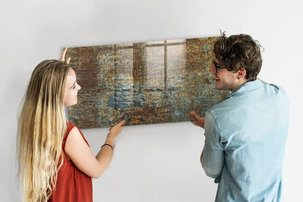 Magnetická nástěnná tabule s efektem koroze kovu