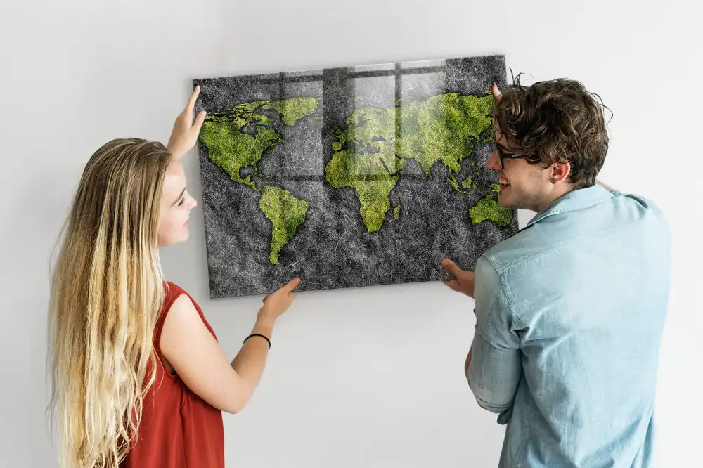 Magnetická tabule na zeď Atlas světa