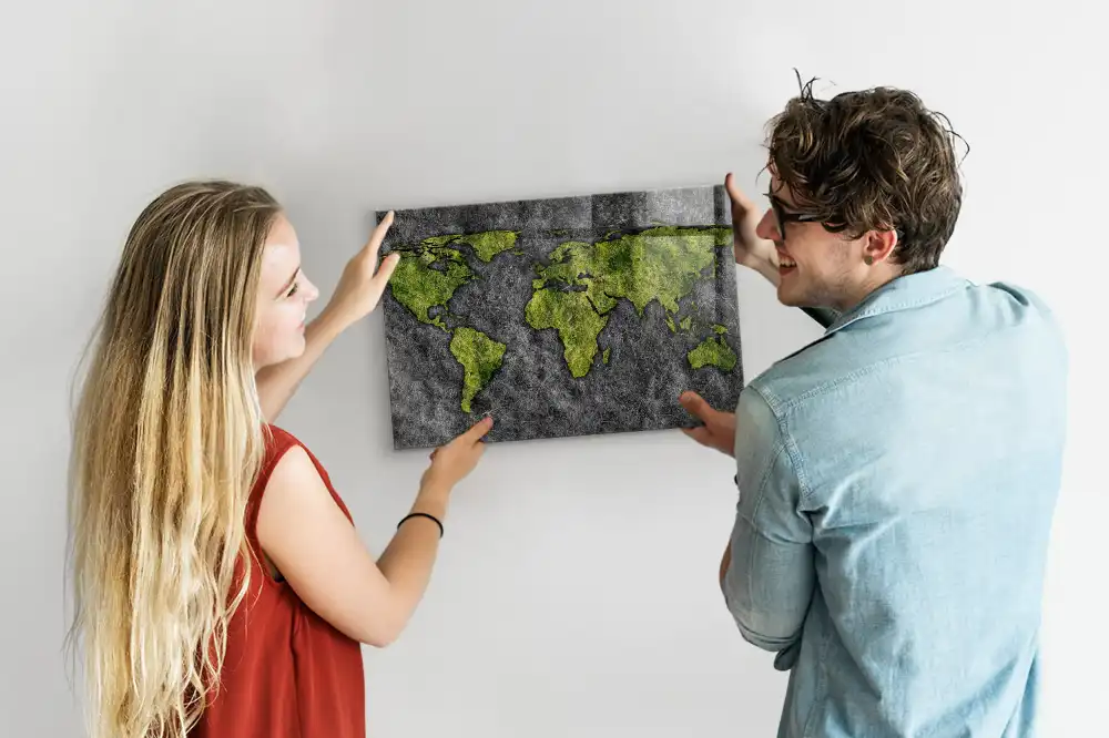 Magnetická tabule na zeď Atlas světa