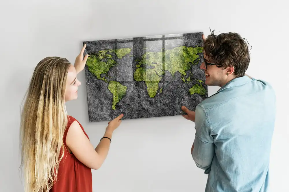 Magnetická tabule na zeď Atlas světa