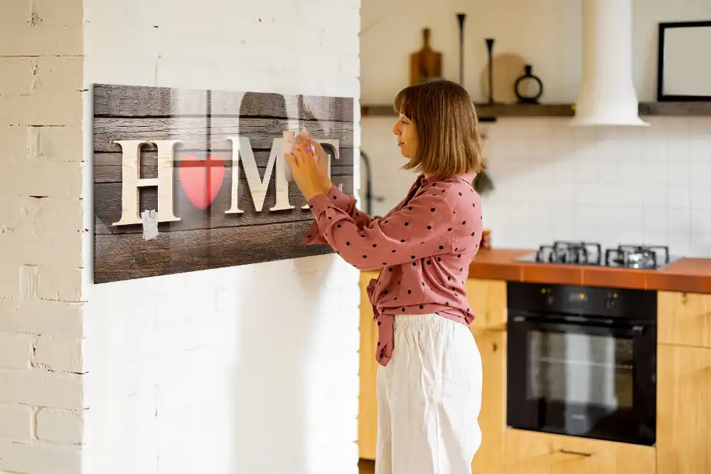 Magnetická tabule na zeď s nápisem Home