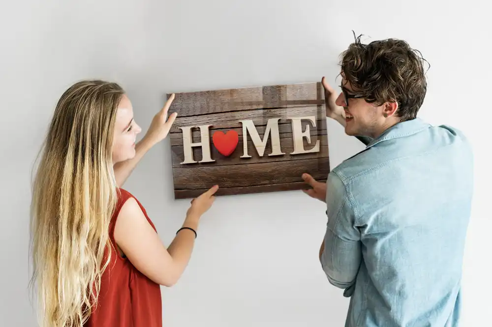 Magnetická tabule na zeď s nápisem Home