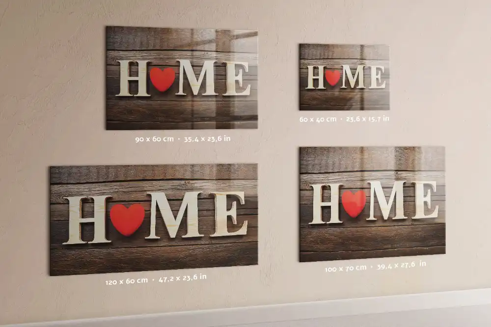 Magnetická tabule na zeď s nápisem Home
