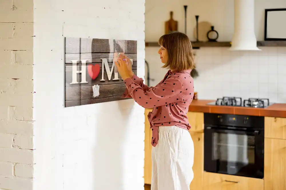 Magnetická tabule na zeď s nápisem Home