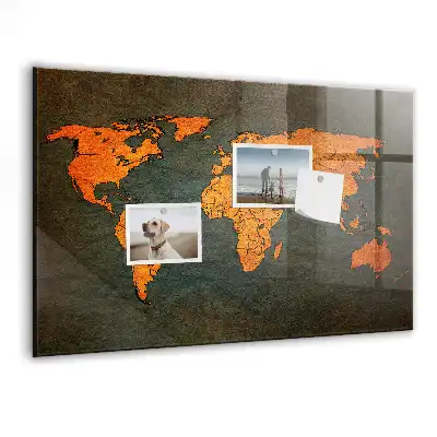 Magnetická tabule s atlasem světa